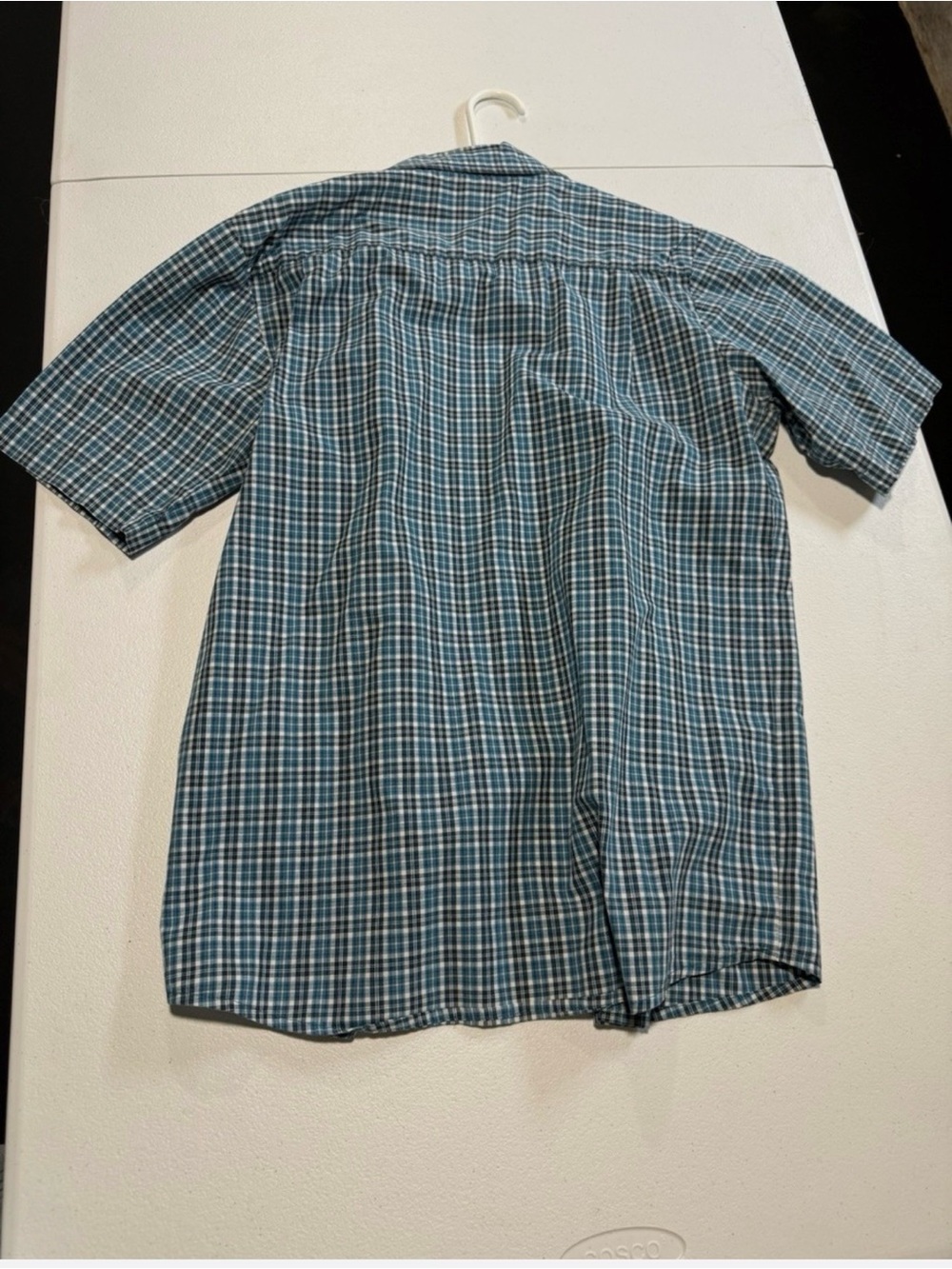 Men's Short-Sleeve Plaid Shirt - Blue Green